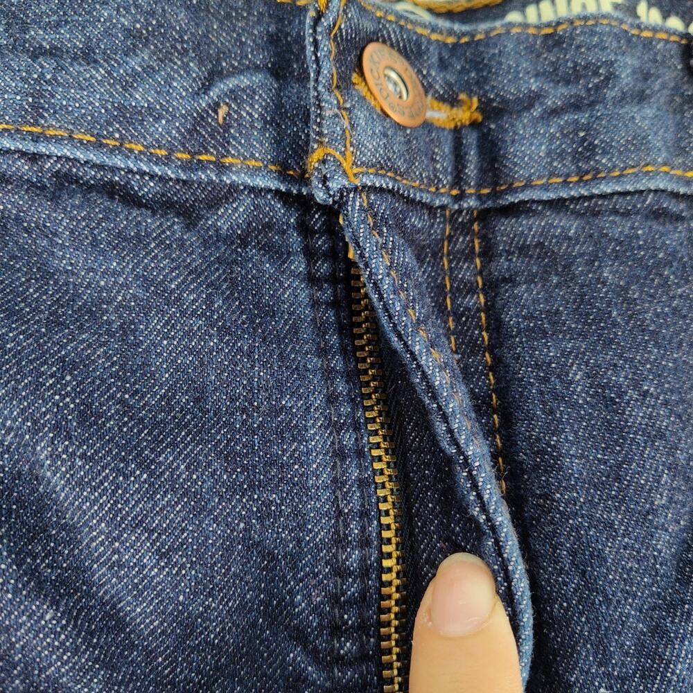 Dickies Flannel Lined Relaxed Fit Straight Leg Jeans 5-Pocket Dark Wash Blue NWT - Picture 7 of 11